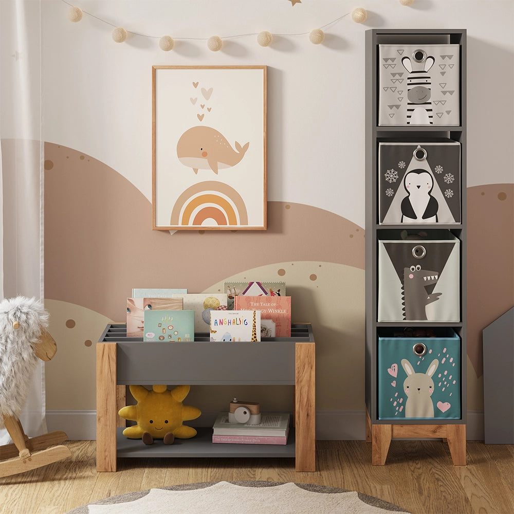 Vitalispa Scaffale per bambini Grigio/Artisan 80 x 46 cm
