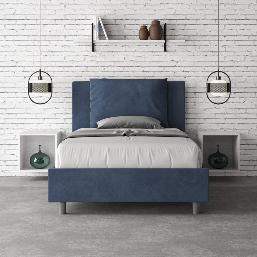 Letto 1 Piazza e Mezzo 120x210 cm con Rete Antea Blu