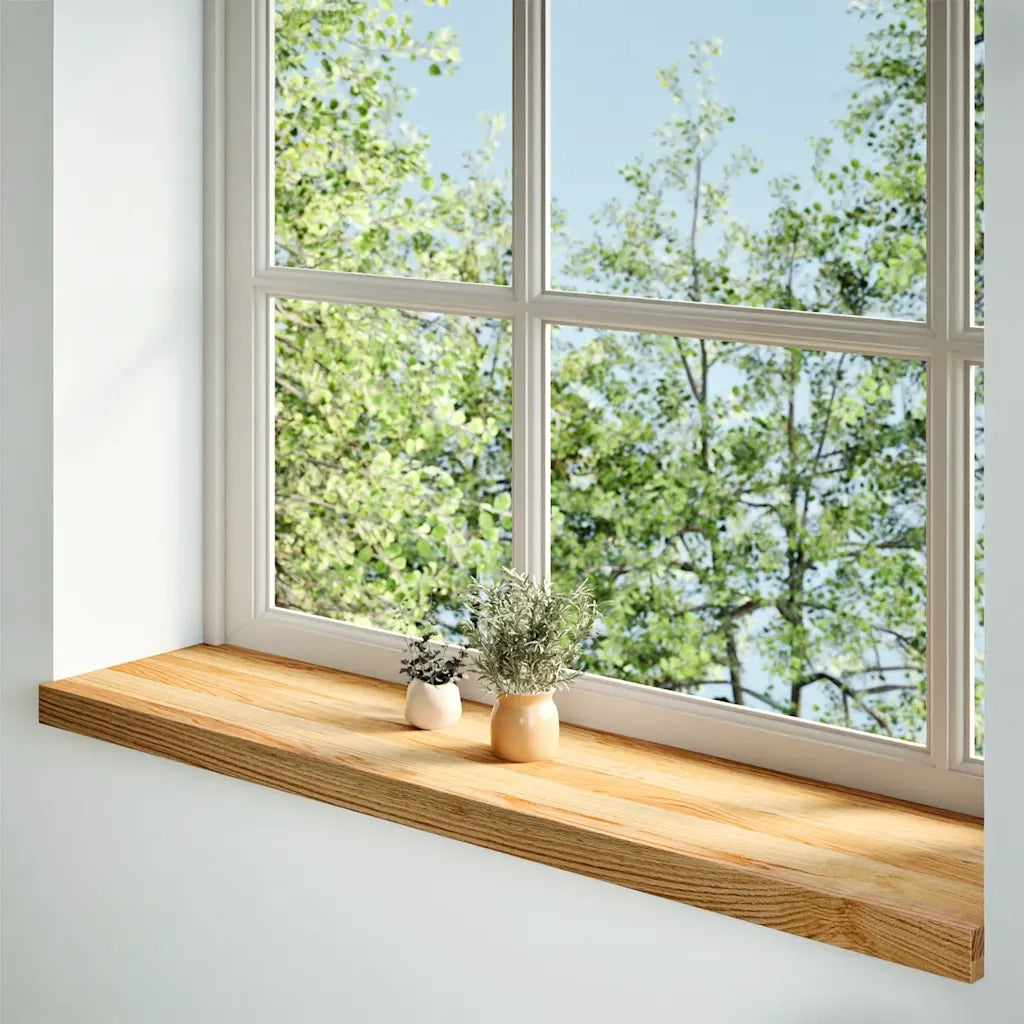 Davanzali 2 pz Marrone Chiaro 100x25x2cm Legno Massello Rovere