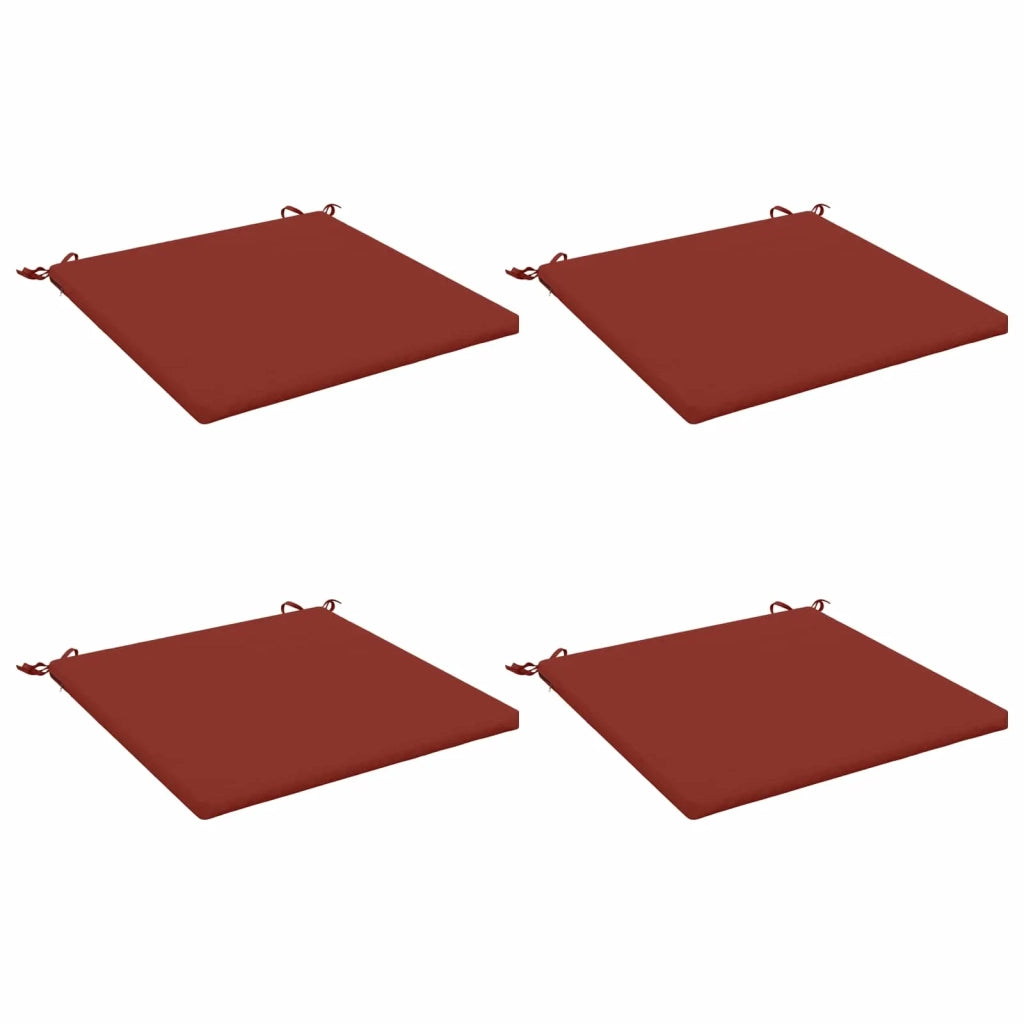 Cuscini per Sedia in 4 Pezzi SOEST 4 pz 100% Poliestere Rosso 944602