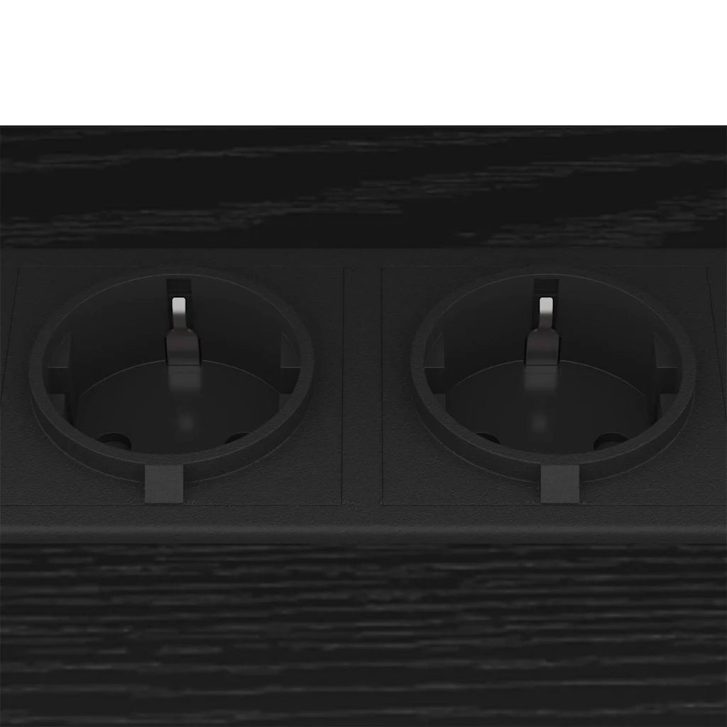 vidaXL Armadio da Notte Rovere nero 38 x 30 x 48 cm Legno multistrato