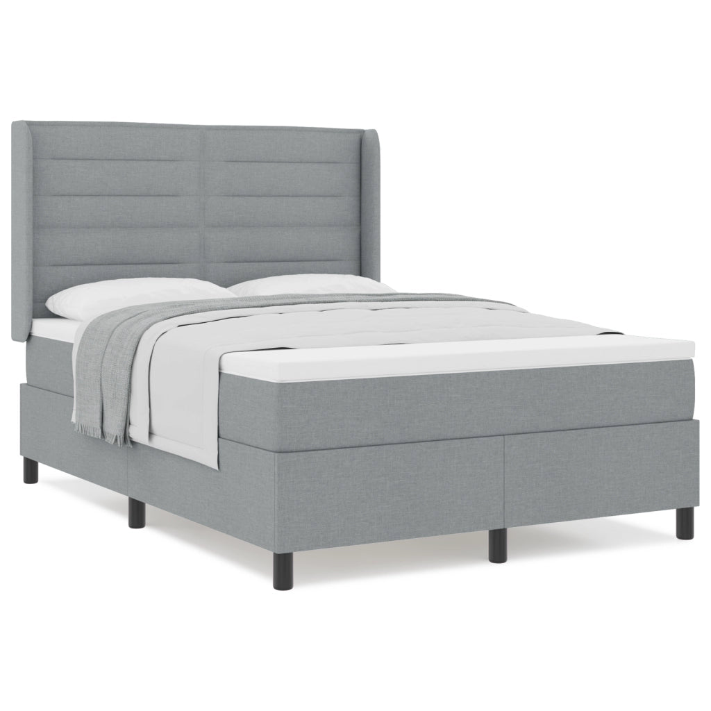 Materasso a Molle Insacchettate Grigio Chiaro 160x200 cm Tessuto