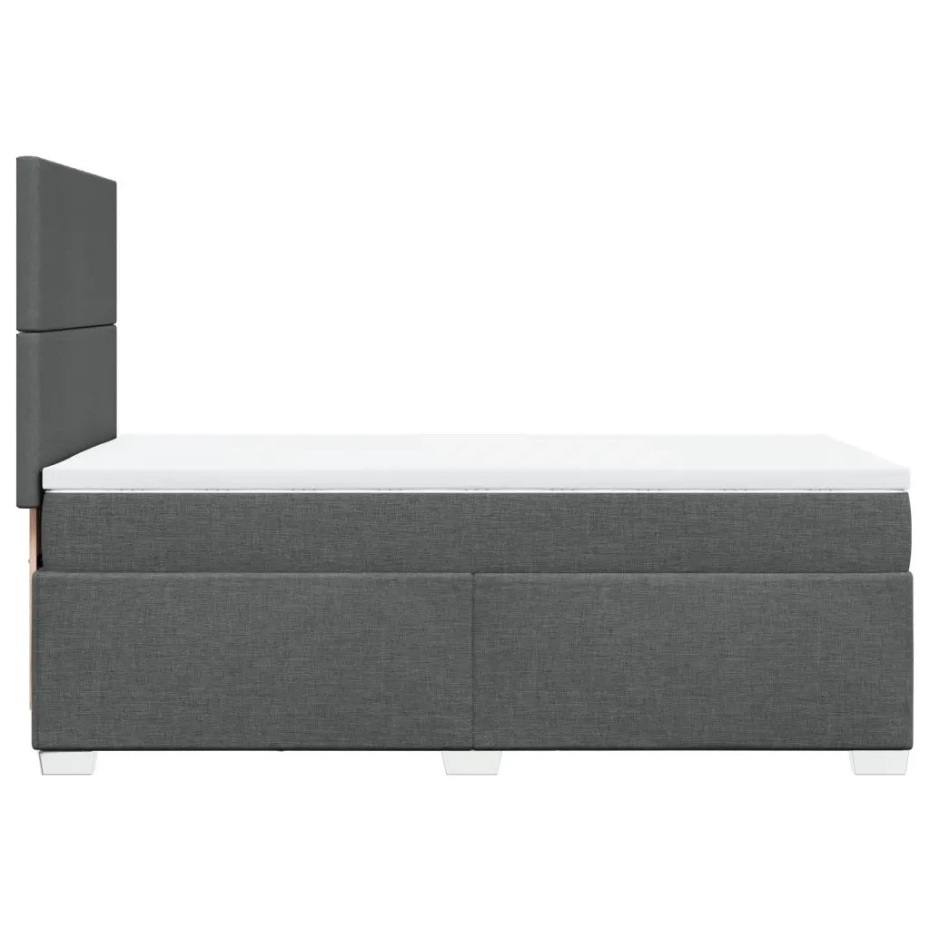 Giroletto a Molle con Materasso Grigio Scuro 90x200 cm Tessuto 3290365