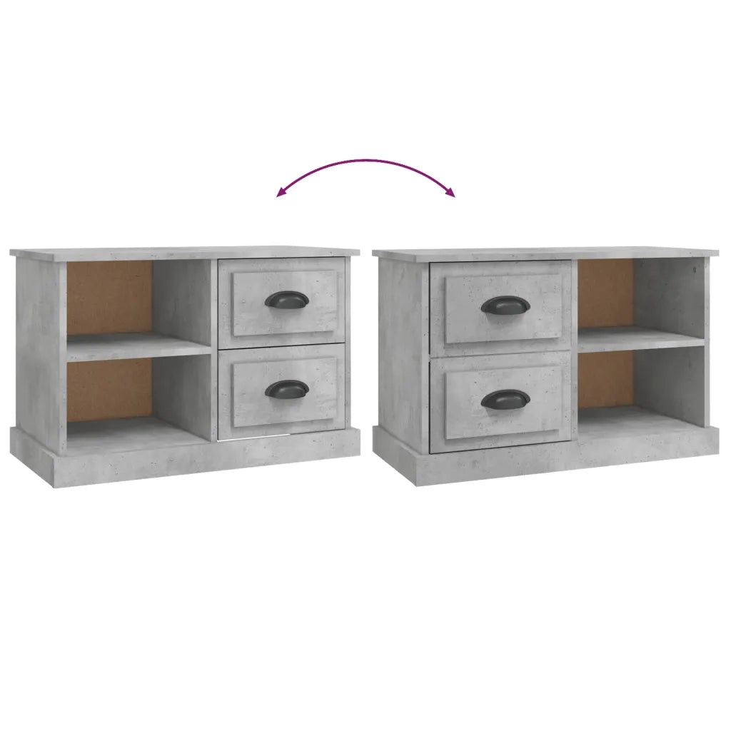 Mobile Porta TV Grigio Cemento 73x35,5x47,5cm Legno Multistrato