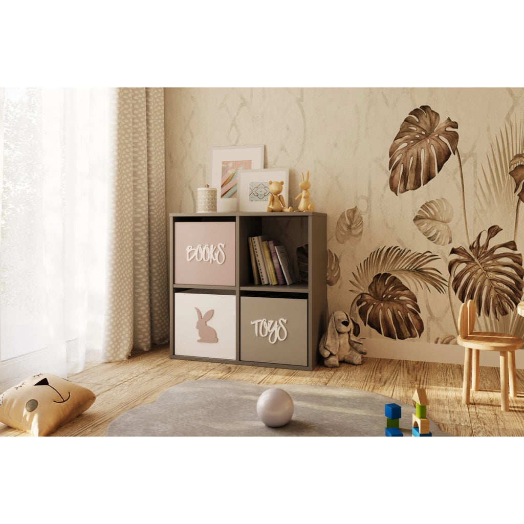 Libreria a cubi Loni 2x2 grigio scuro