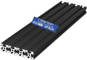 Accessori per 3D stampante - Profilo in alluminio anodizzato 800 mm - Nero - Per uso DIY - Per macchine CNC