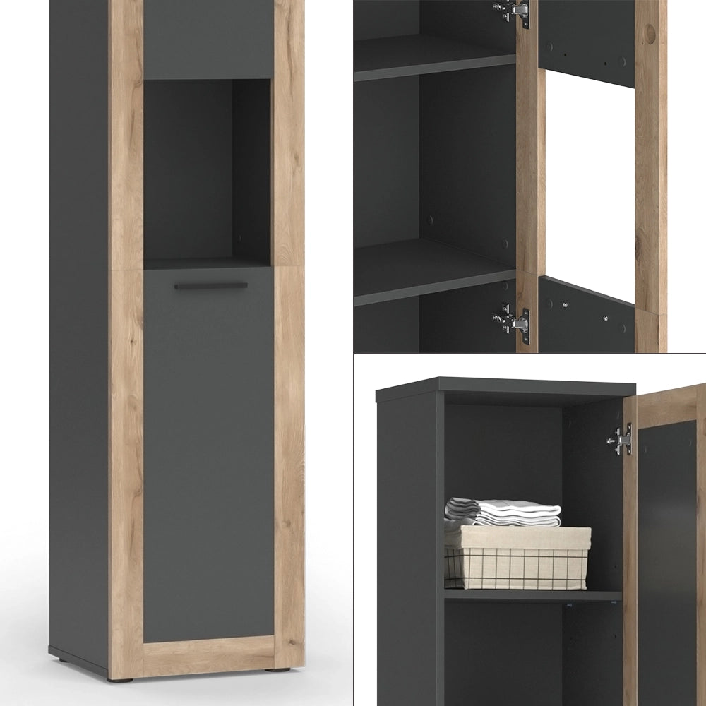 Vicco Mobiletto da bagno Antracite/quercia vichinga 40 x 194.3 cm