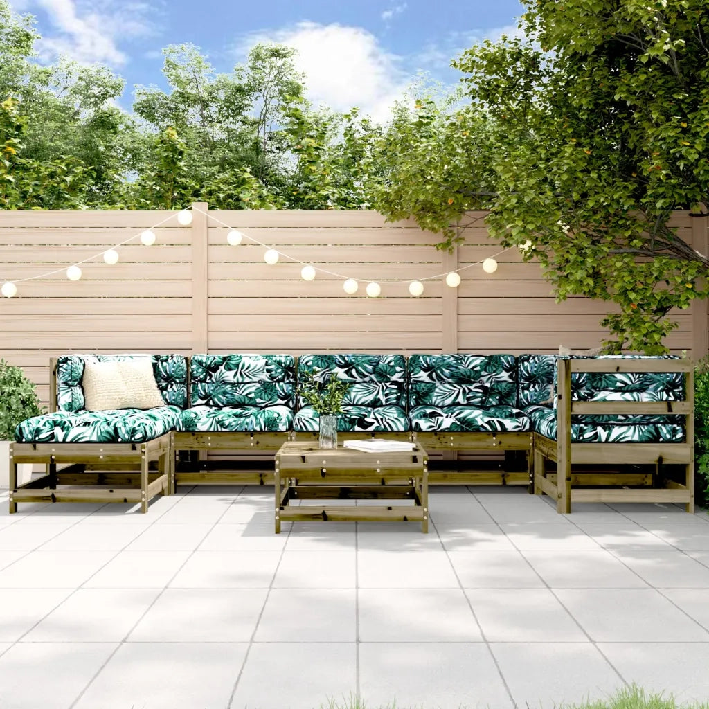 Set Salotto da Giardino 8 pz in Legno Impregnato di Pinocod mxl 82655