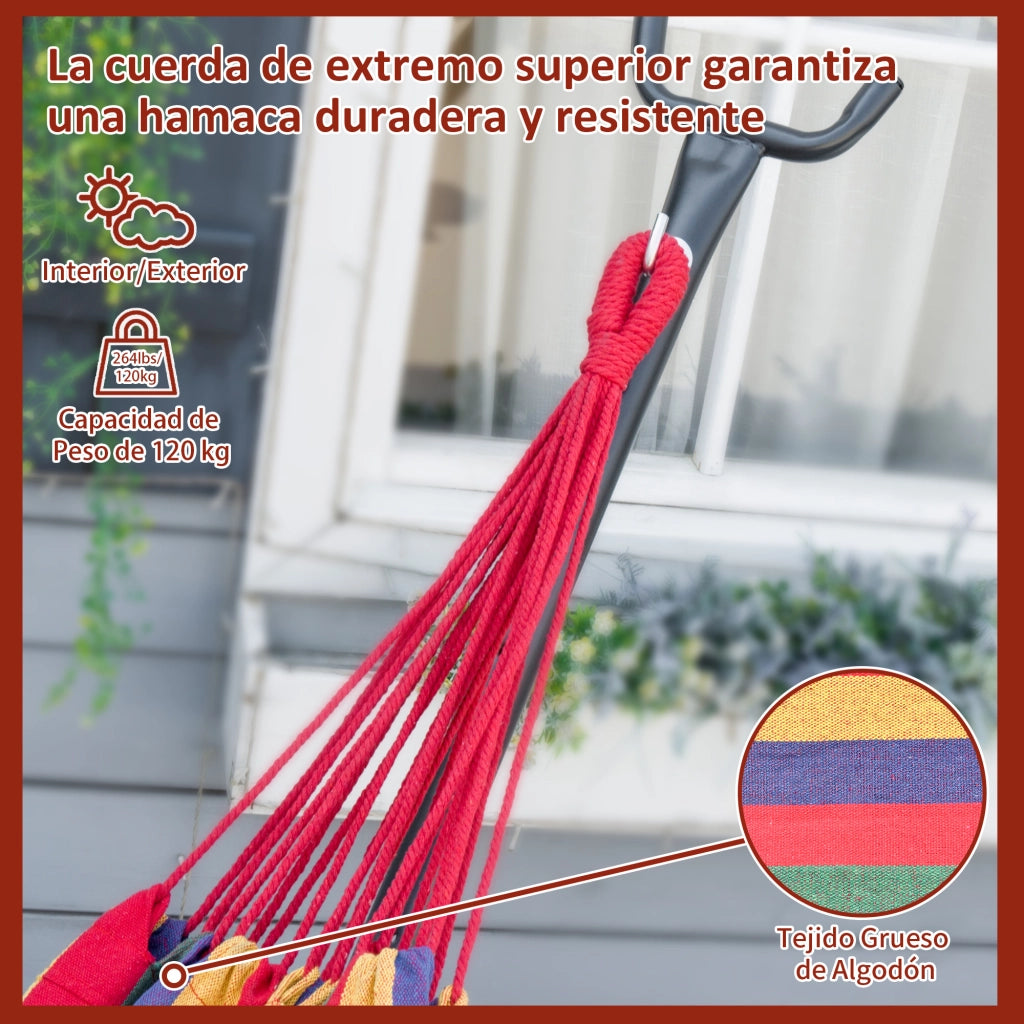 Amaca con supporto in acciaio regolabile in altezza ¨C zephmum ¨C 200x150 cm multicolore