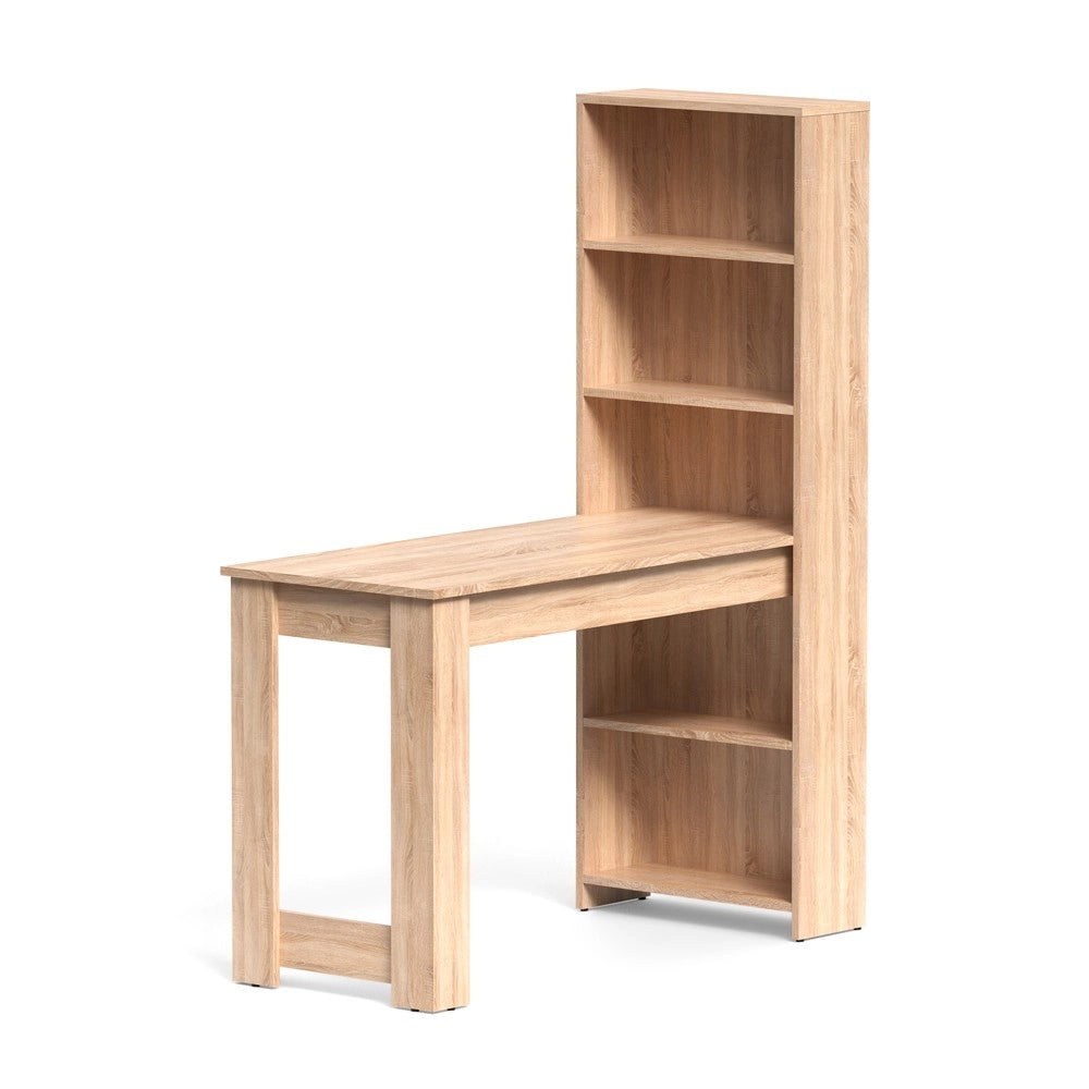 Scrivania Compatta Mojo02 con Libreria Integrata Colore Rovere