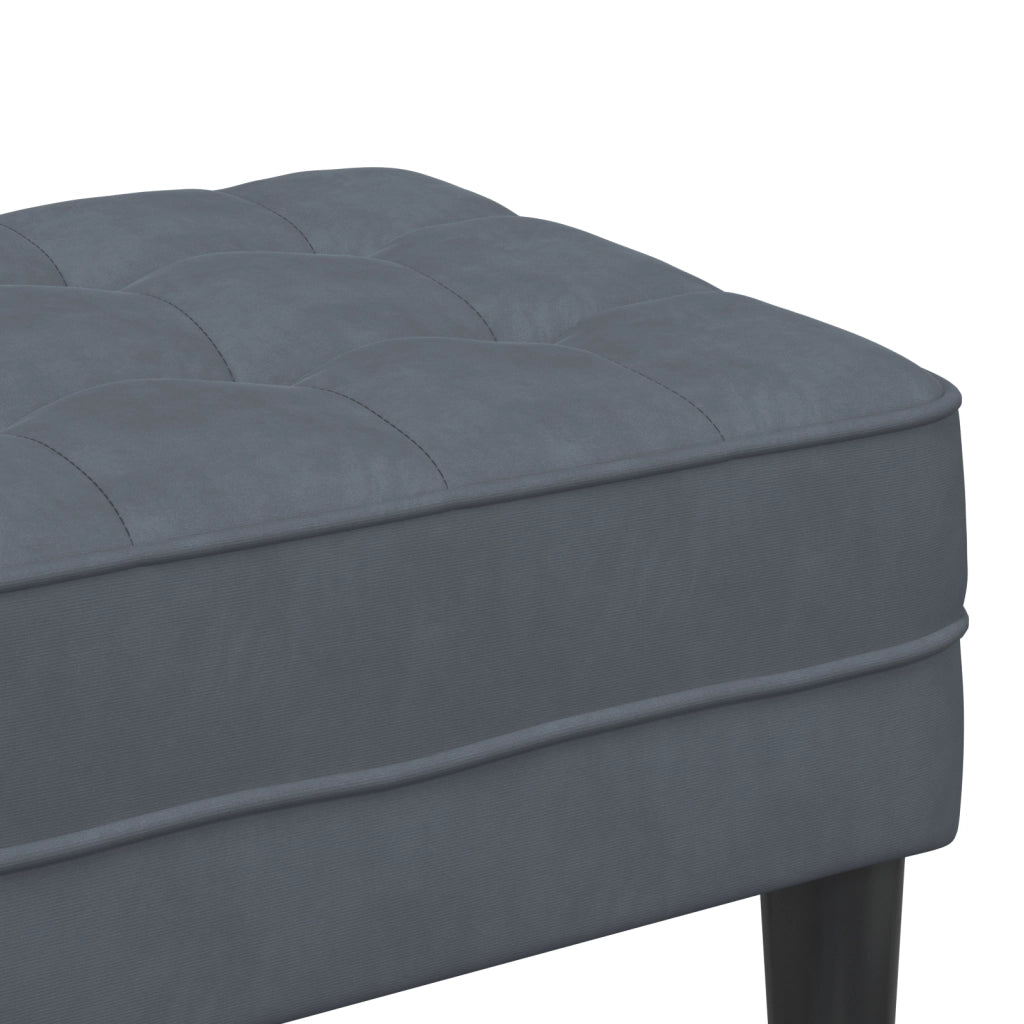 panchina grigio scuro 113 cm in velluto