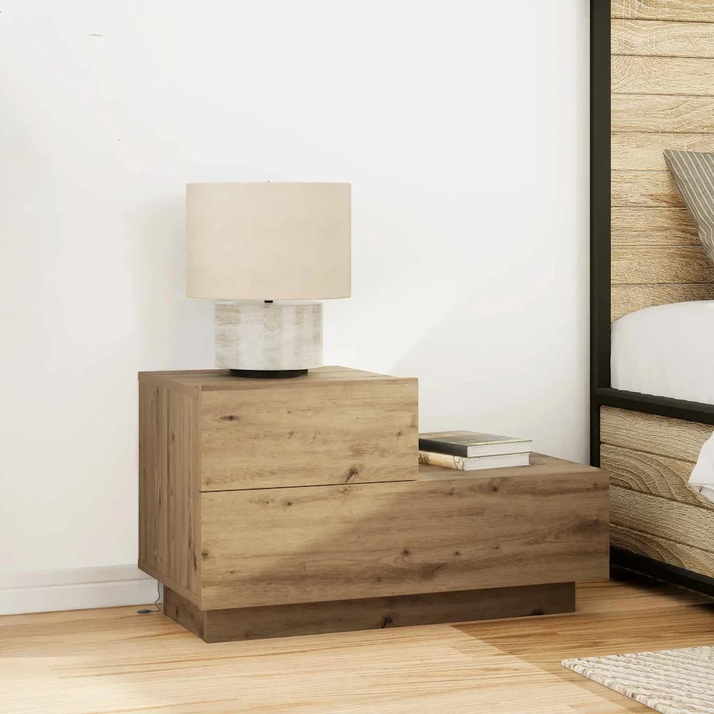 Comodino | Armadio da Notte | Mobiletto da notte Rovere artigianale 70 x 36 x 40,5 cm