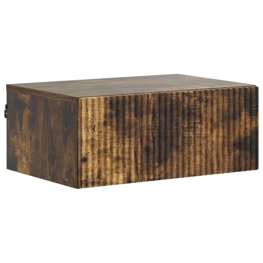 Mobiletto da notte a muro 2 pcs Rovere Fumo 49 x 34,5 x 20 cm 898456