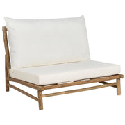 Poltroncina da esterno in legno di bambù con cuscini stile moderno contemporaneo rustico