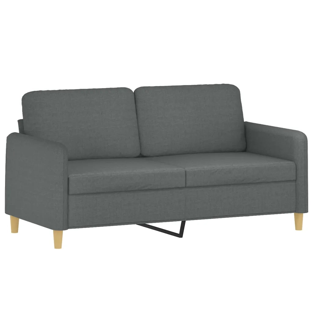Divano a 2 Posti-Sofa 2 Posti Grigio Scuro 140 cm in Tessuto 254692
