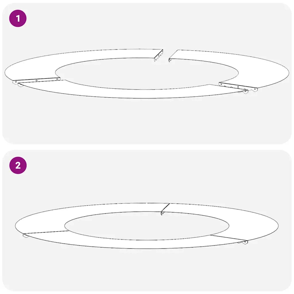 adatto per Anelli d'Albero Piatto 5 pz Bianco ?50 / 80 cm CFW6591610
