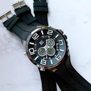 Trade Shop - Orologio Da Polso Zcc Dual Time Analogico Digitale Da Uomo Sveglia Sport Nero -