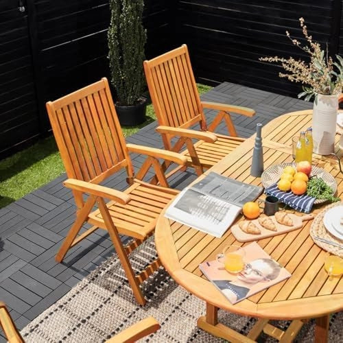 Casaria® Tavolo da Giardino Resistente Certificato FSC® Legno di Eucalipto 200x100cm Portata 160kg per Balcone Giardino Terrazza Balcone Esterno