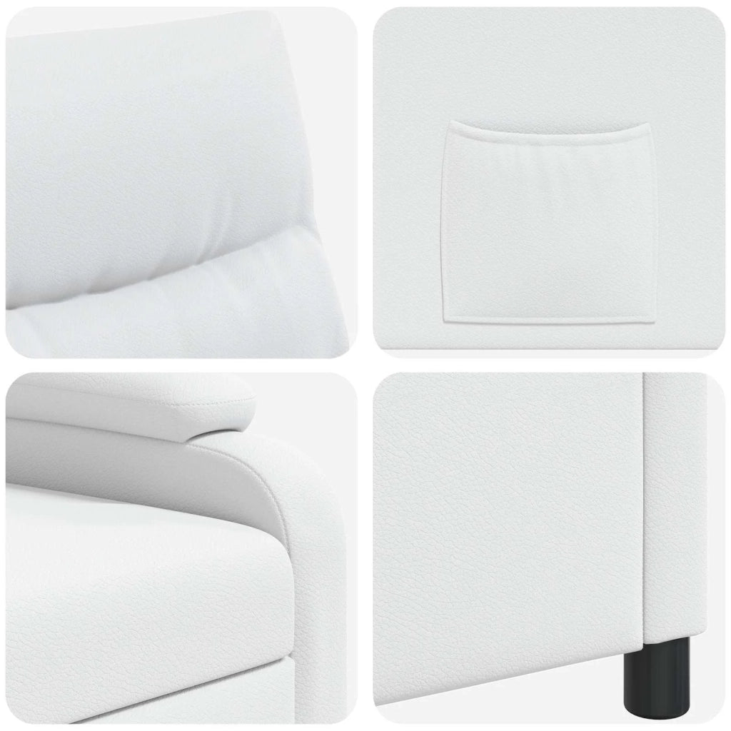 Divano Sedia-Poltrona reclinabile Bianco Similpelle 574689