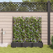 Vasi da Giardino con Sistema di Irrigazione 3 pz Nero