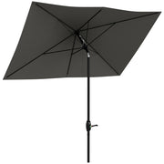 Tendone da giardino rettangolare inclinabile 2x3 m ¨C Zephmum ¨C Grigio scuro