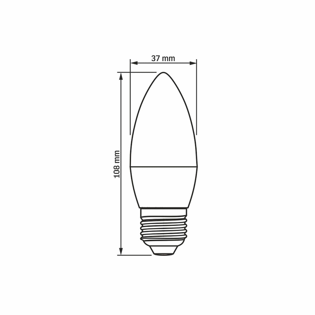 Lampadina LED Candela C37 E27 7W 630lm 4000K Videx