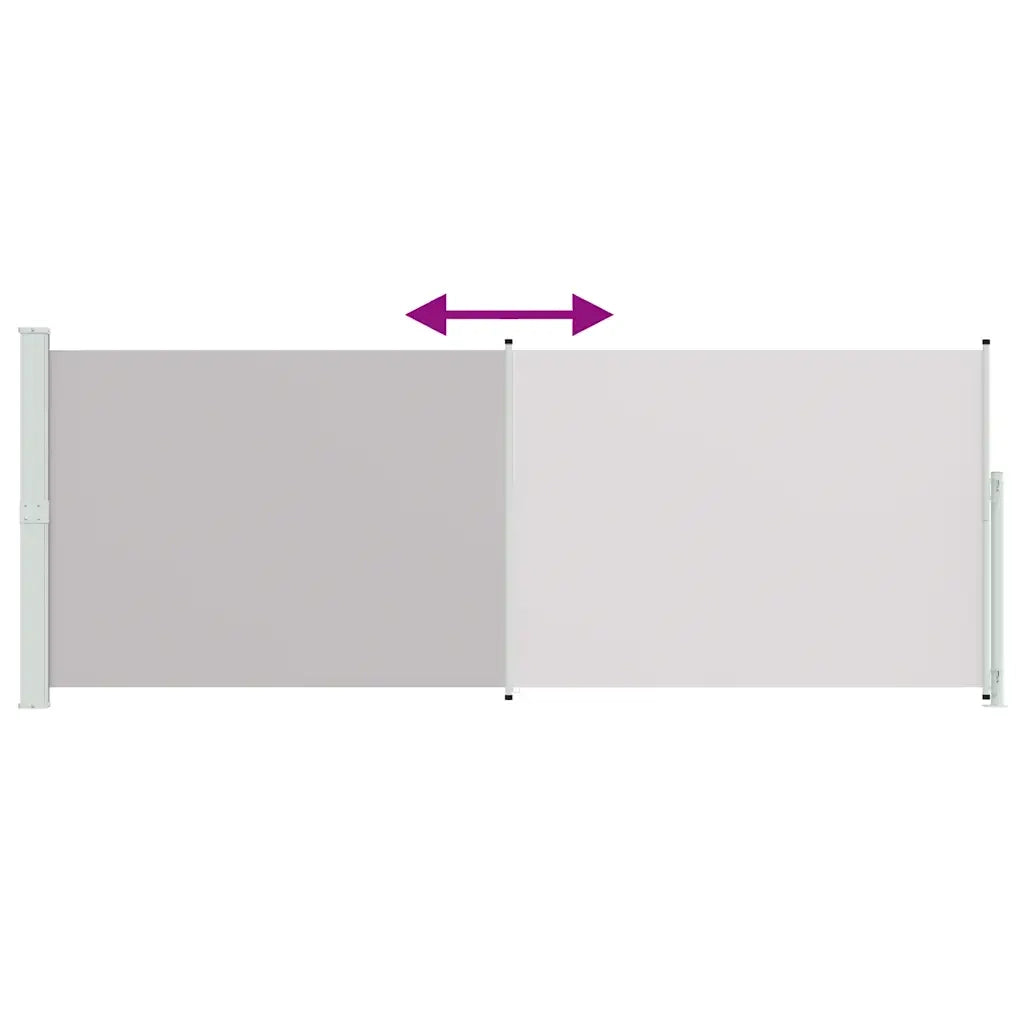 Tenda Laterale Retrattile per Patio 180x514 cm Grigia 313407