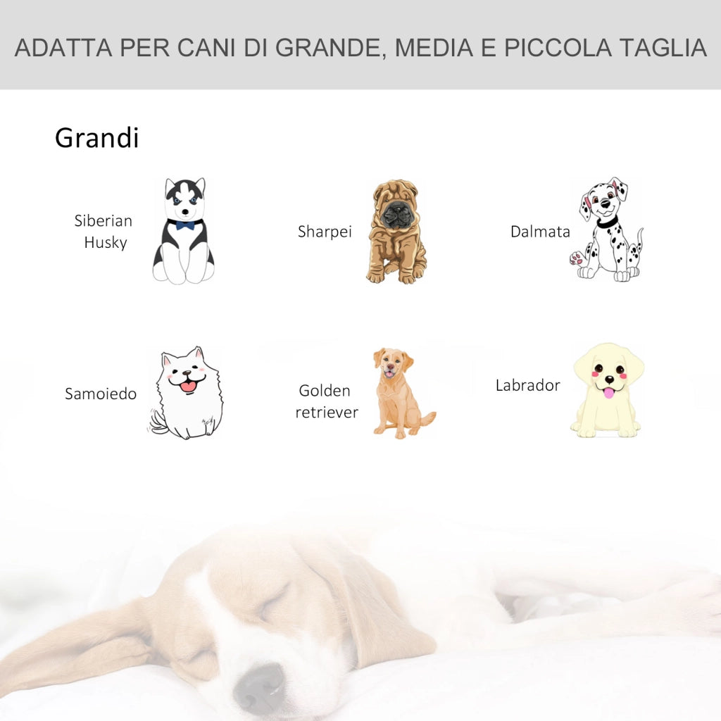 EasyComfort Kennel Gabbia per Cani Pieghevole Doppia Porta con Blocco 4 Ruote con Freno e Fondo Rimovibile, 109.5x71x78cm