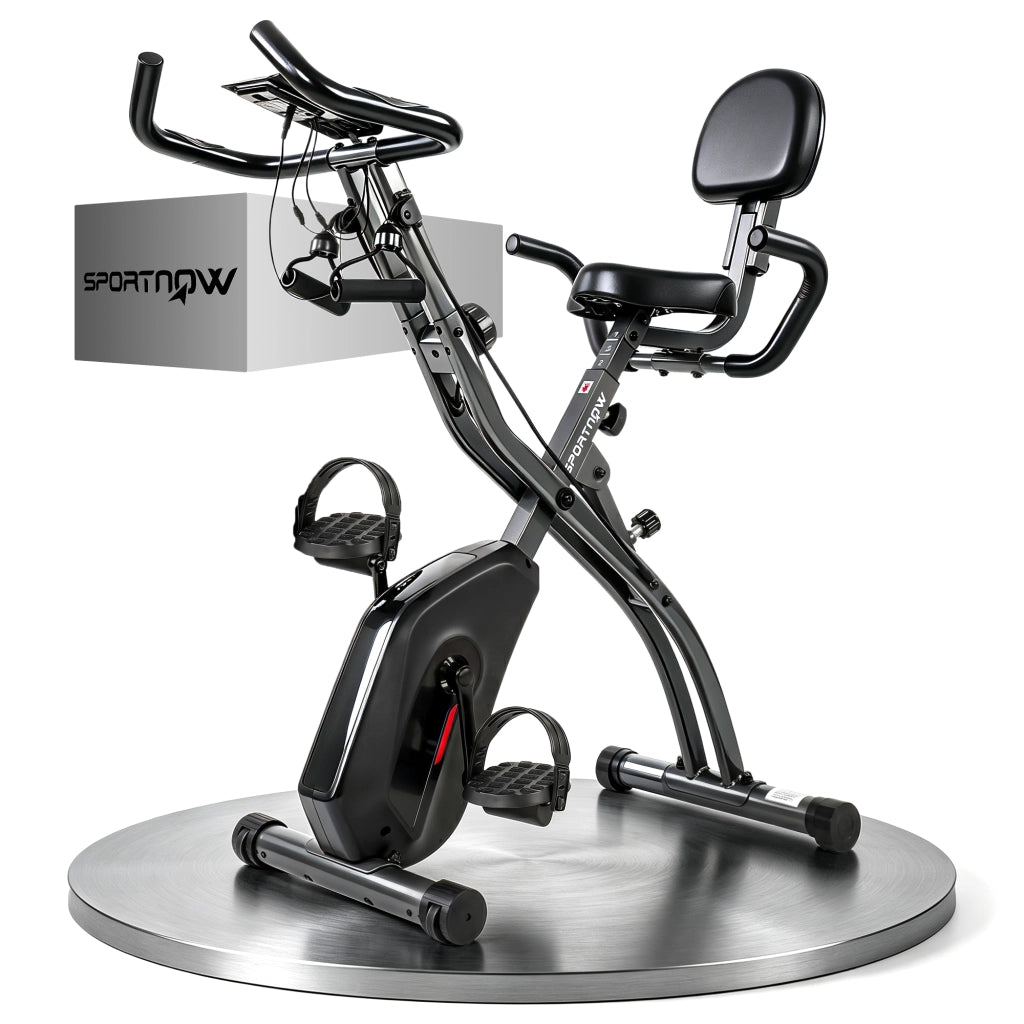 Cyclette Pieghevole 3-in-1 ¨C Xylo ¨C Resistenza Magnetica 8 Livelli, Display LCD, Bluetooth
