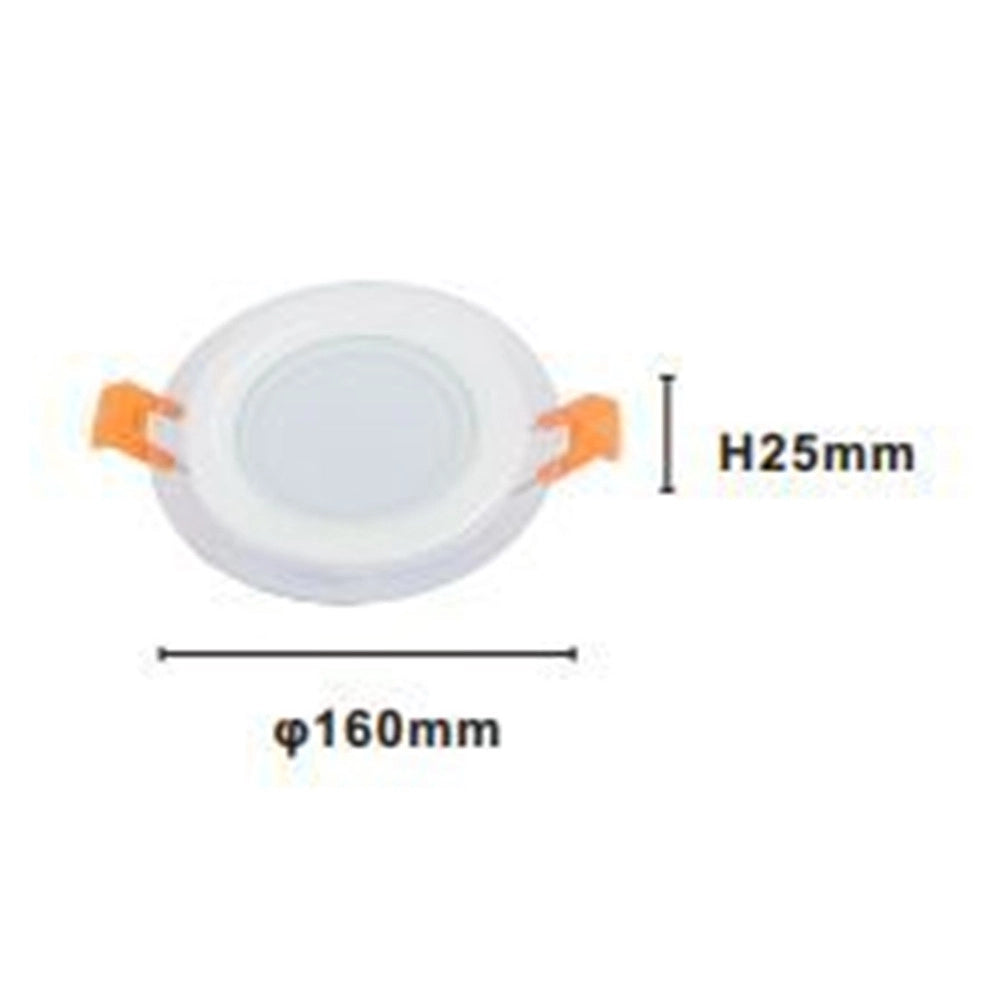 Trade Shop - Pannello Led Incasso Luce 3000k-6500k 12w Tondo Am-cr-12 Con Bordo Traparente 00649 -