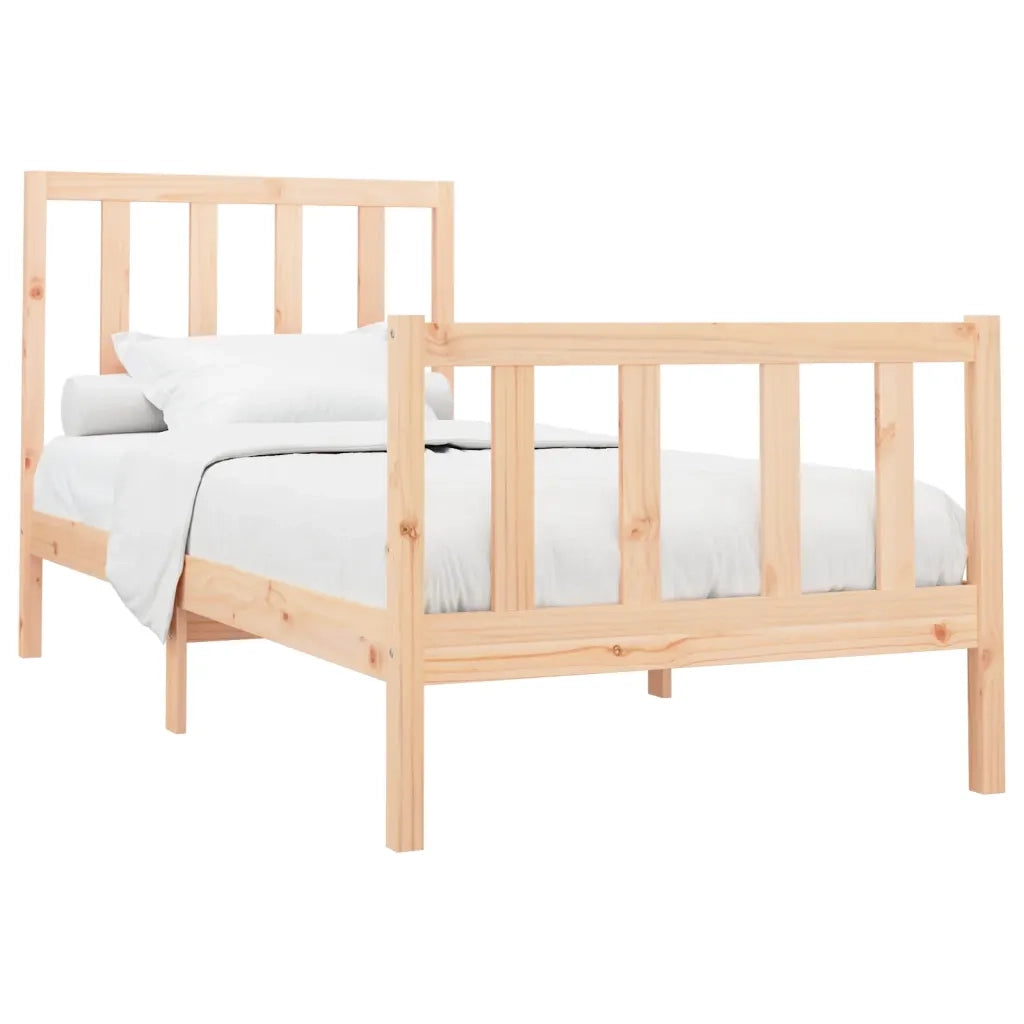 Giroletto senza Materasso-Struttura Letto 90x200 cm in Legno Massello di Pino 974387