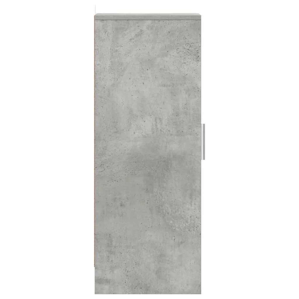Scarpiera-Scaffale per scarpe Grigio Cemento 32x35x92 cm in Truciolato