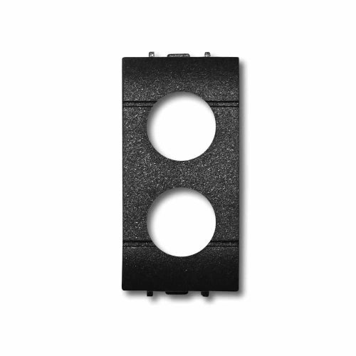 BT-INT2 ADATTATORE PER LA SERIE CIVILE BTICINO INTERNATIONAL ® DI COLORE NERO CON 2 FORI PER LE PRESE DEMISCELATE A 2 USCITE (PDM)