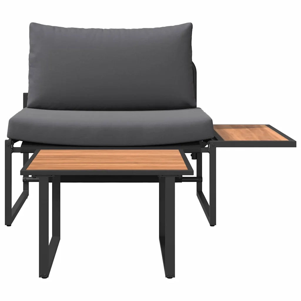 Set Divano da Giardino 2 pz | Set Salotto da Giardino Antracite Acciaio