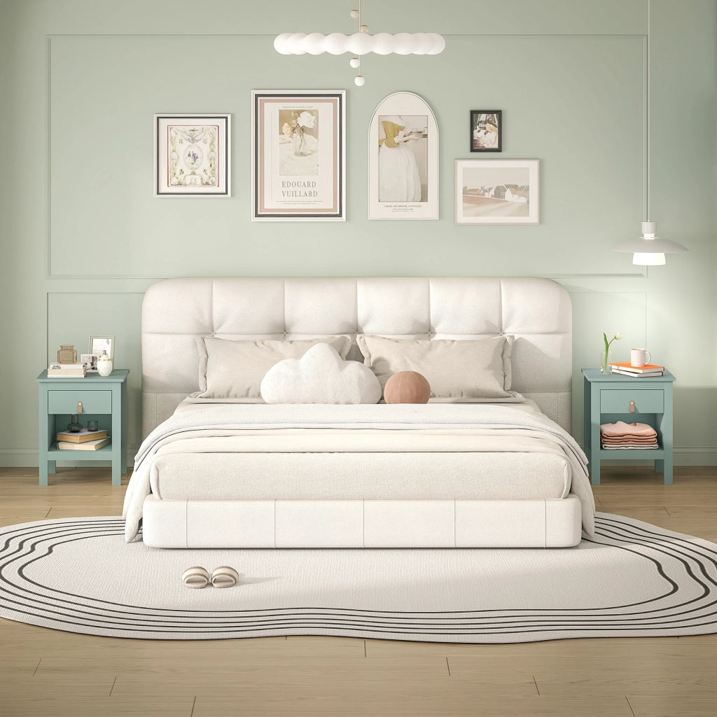 Comodino con cassetto e ripiano aperto ¨C zephmum ¨C Verde 45x40x55 cm