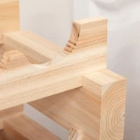 Portabottiglie in Legno di Pino, Cantinetta Vini con 4 Ripiani per 48 Bottiglie, 114x28x56.5 cm, Colore Legno