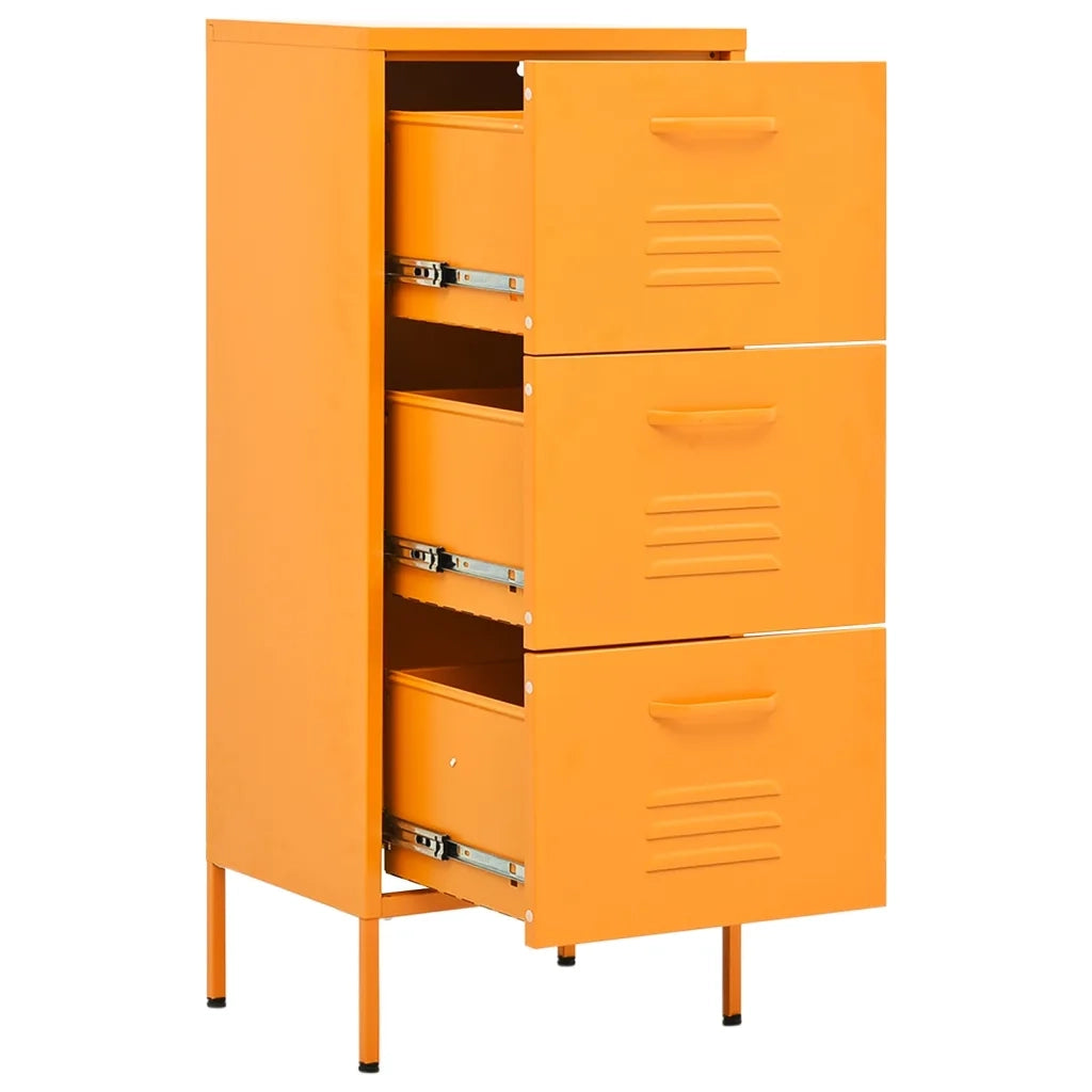 Armadietto Giallo Senape 42,5x35x101,5 cm in Acciaio 336182