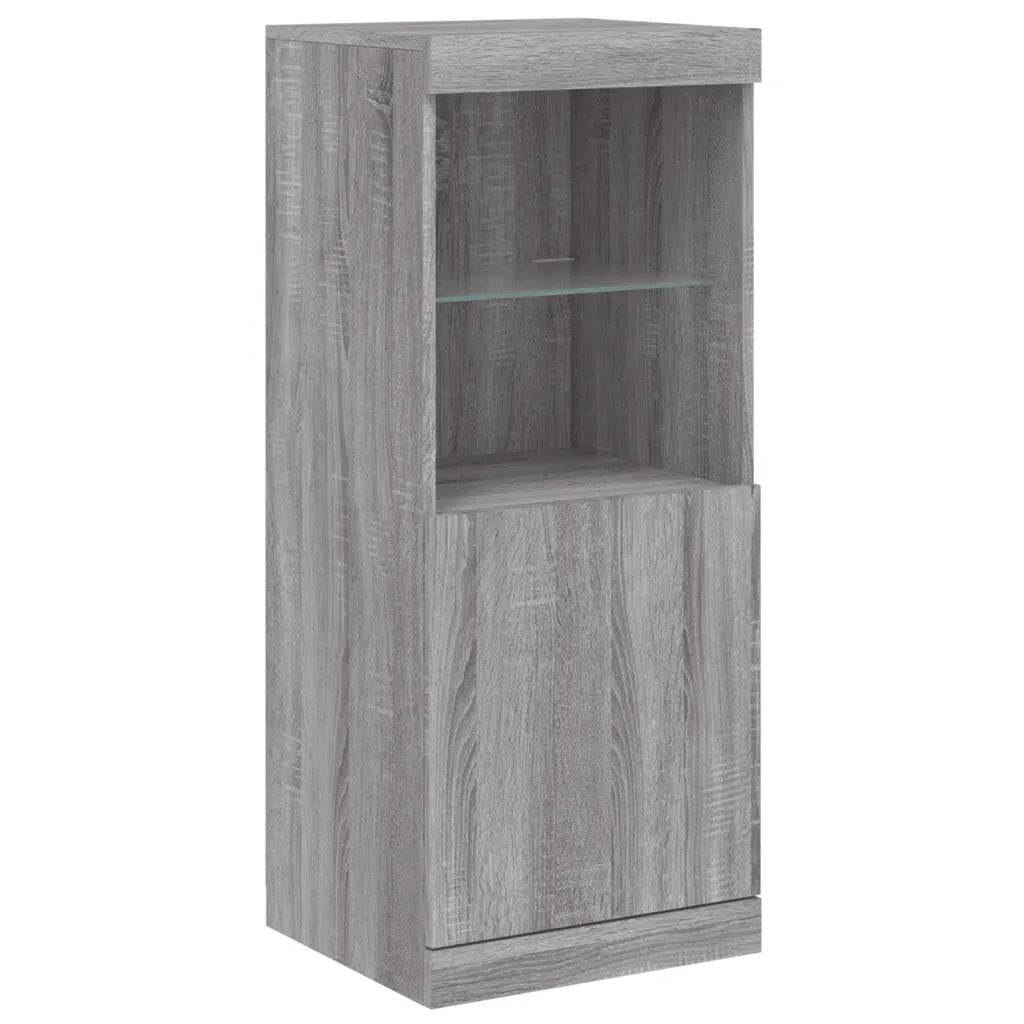 Credenza | Madia | Buffet da pranzo | Armadio da pranzo con Luci LED Grigio Sonoma 41x37x100 cm