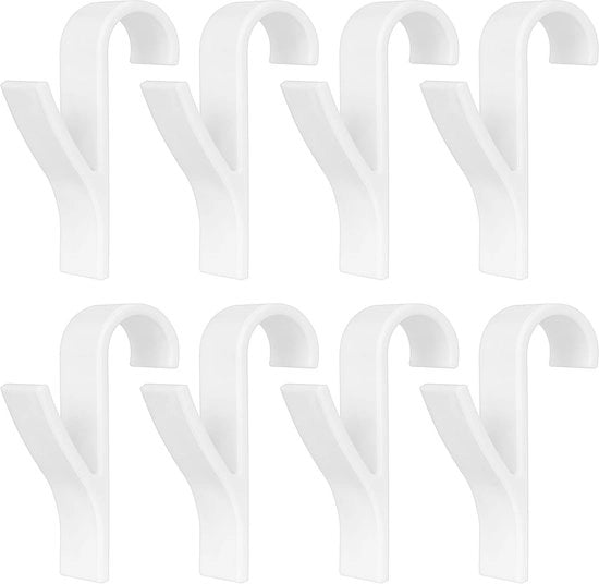 Set di 8 Manubri di Raffreddamento in Plastica Bianca - Manubri Flessibili per Asciugamani per Bagno e Piani di Asciugamani Elevati
