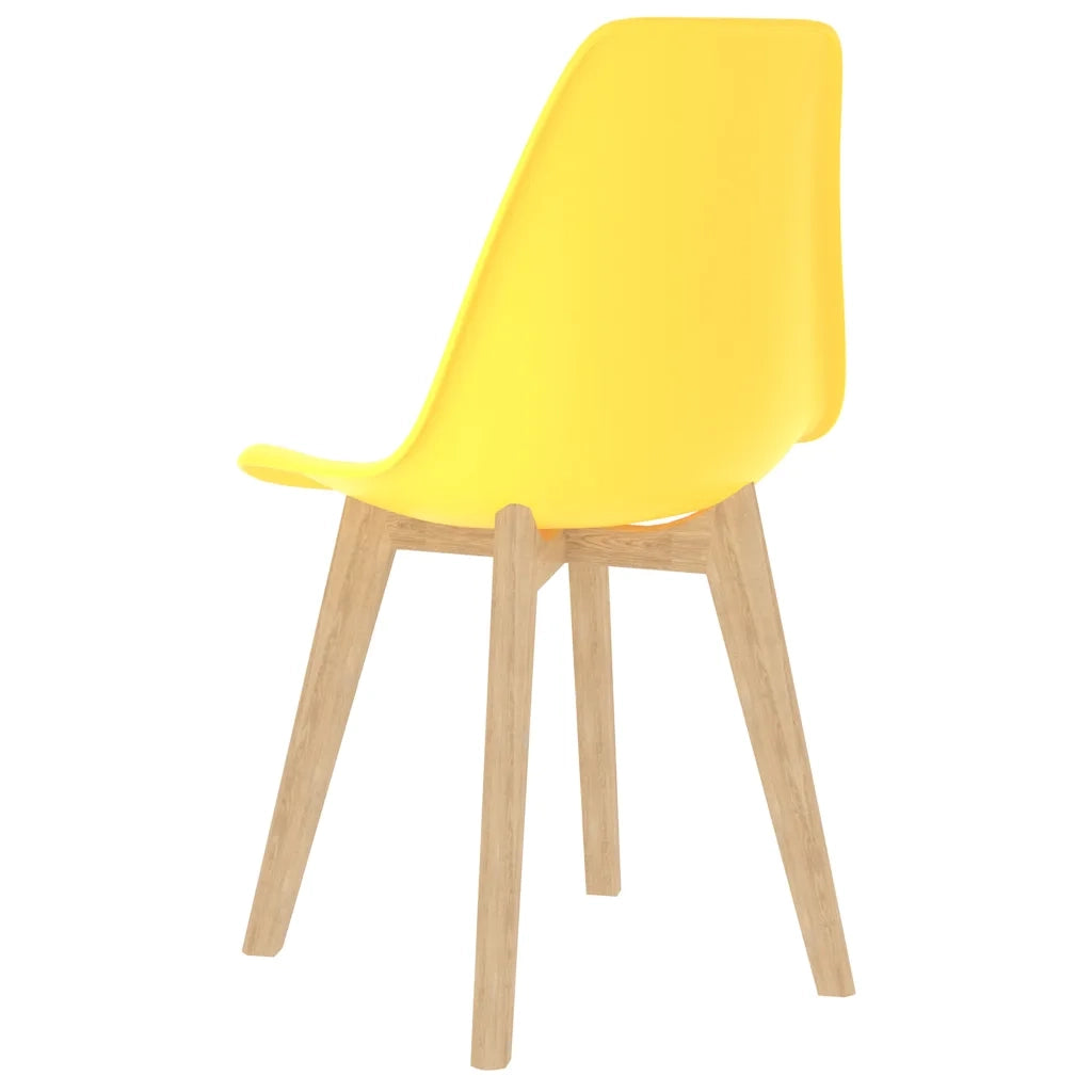 Sedie da Pranzo 6 pz Gialle in Plastica 289118