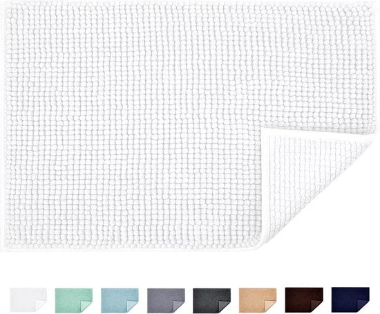 Pavimento antiscivolo con chenille microfibra, assorbente, morbido, lavabile in lavatrice, per doccia e bagno, 40x60cm