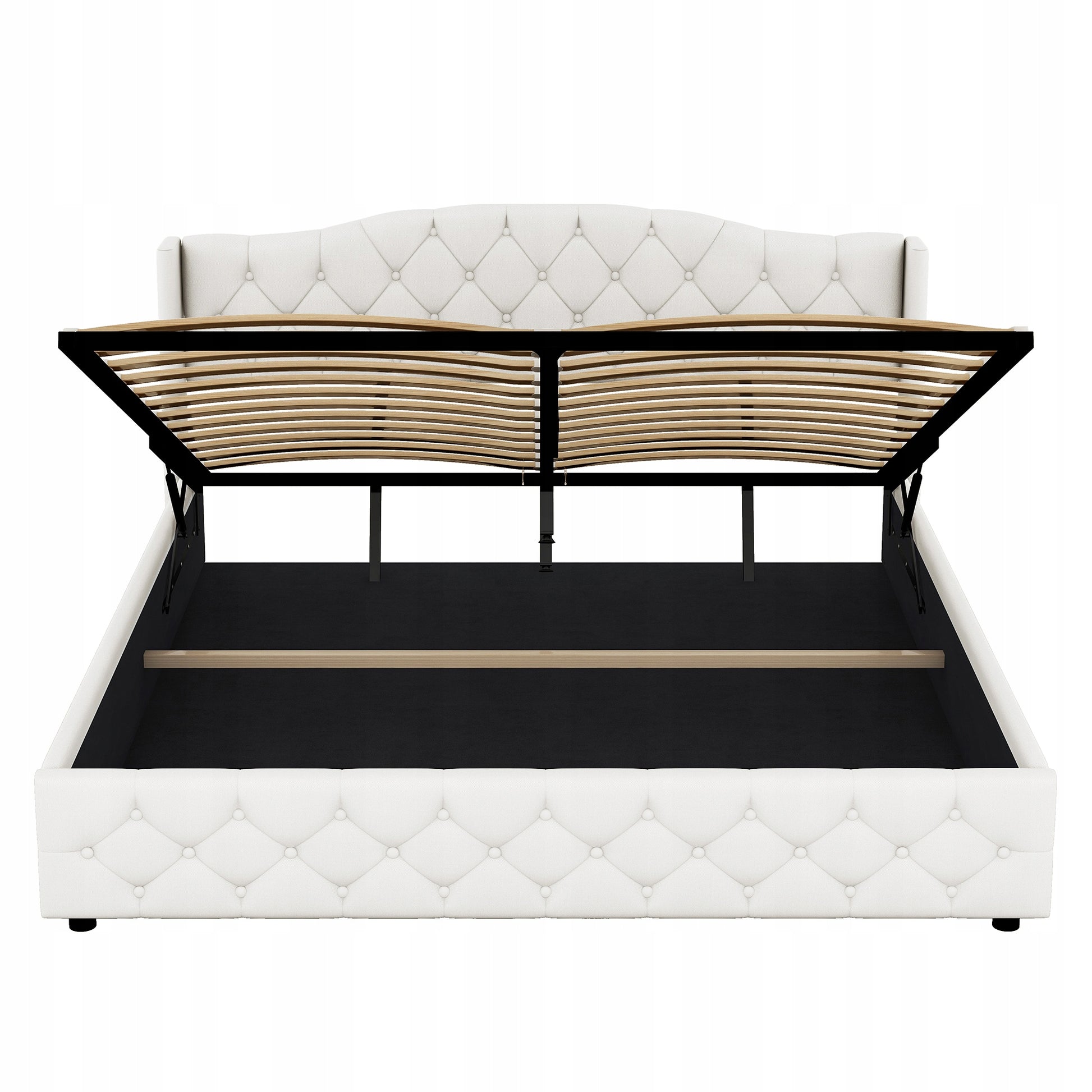 Letto idraulico con contenitore - Xylo - 180x200 cm - Colore beige