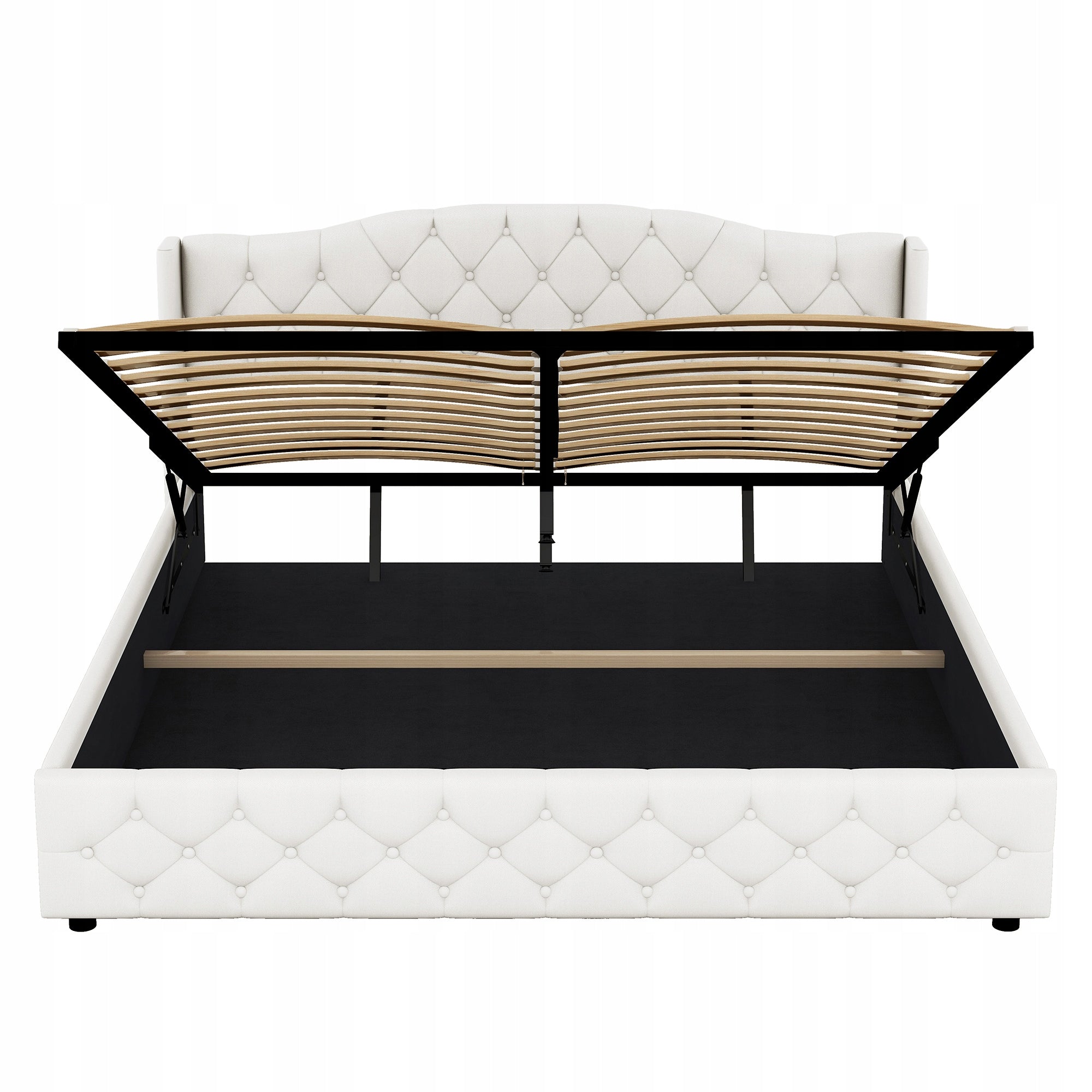 Letto idraulico con contenitore - Xylo - 180x200 cm - Colore beige