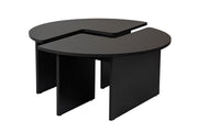 Tavolino in legno "Moira" 90 x 90 x 41 cm - Legno nero