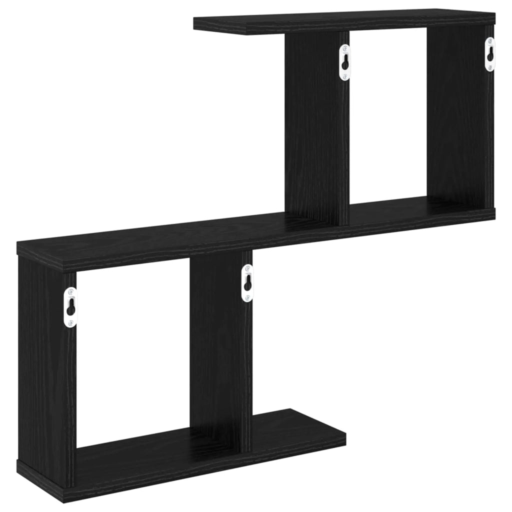 Scaffale da parete Rovere Nero 60 x 12 x 50,5 cm 8012261
