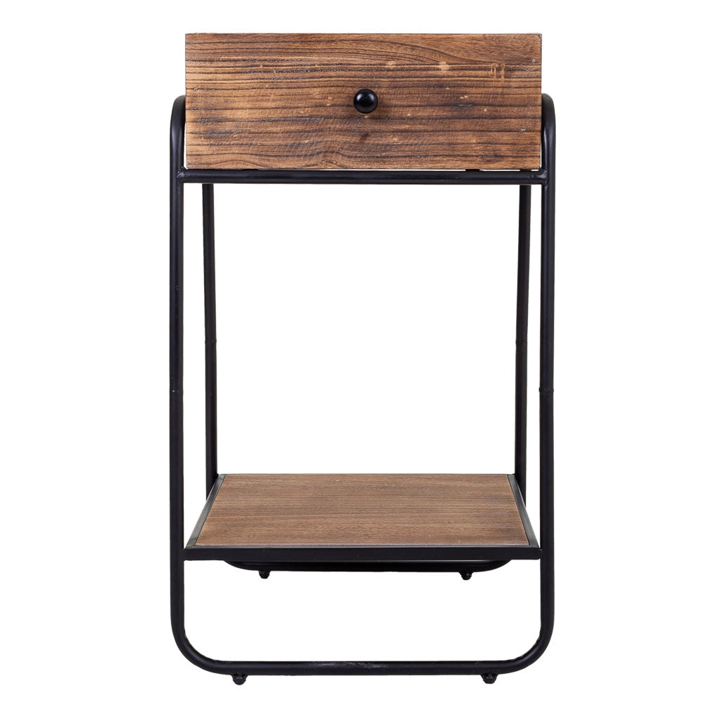 Tavolino in legno marrone 43,5x32x73h