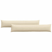Cuscini da Divano 2 pz | Cuscini per sedie Crema 200 x 40 cm Tessuto