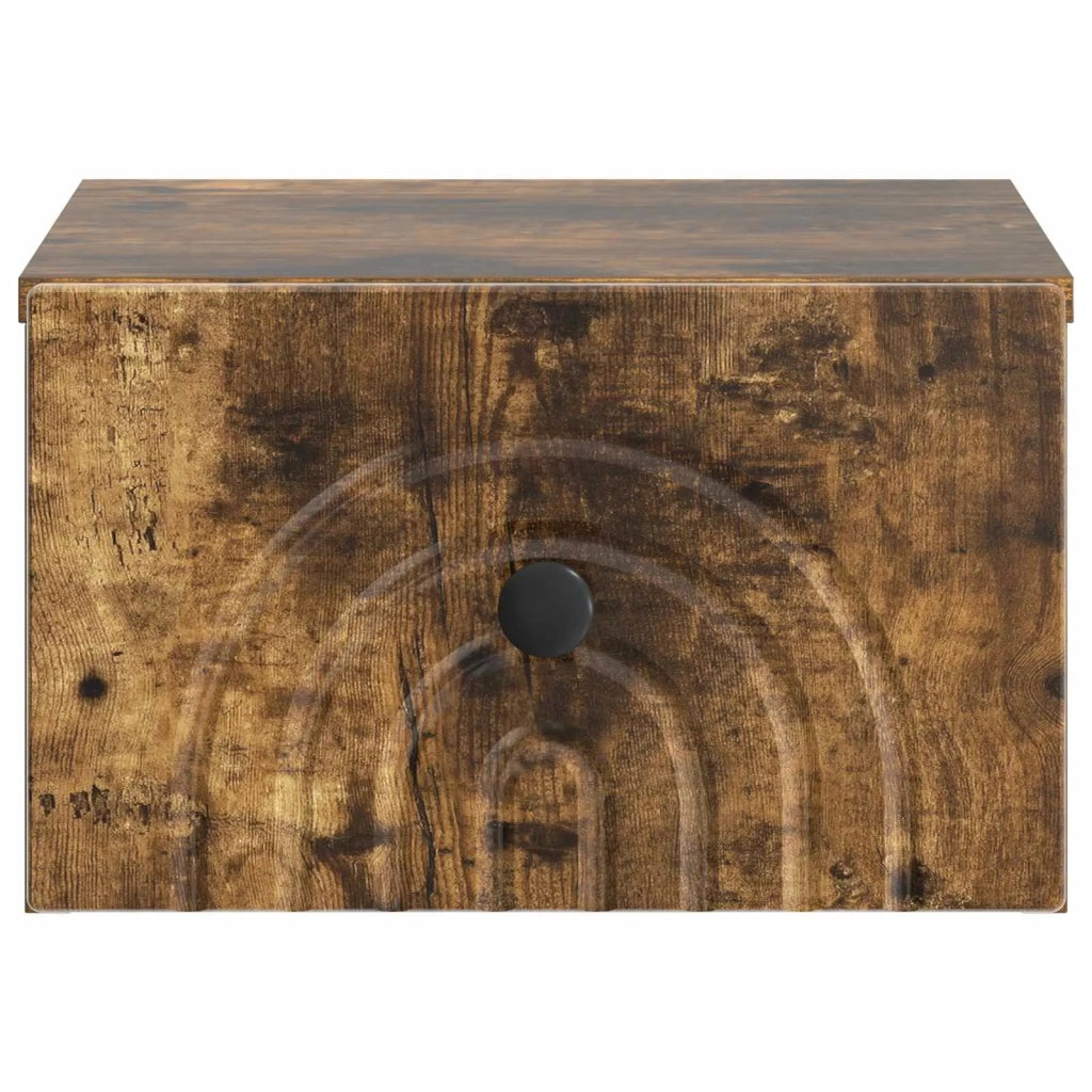 Mobiletto da notte a muro 2 pcs Rovere Fumo 33 x 34,5 x 20 cm 898096