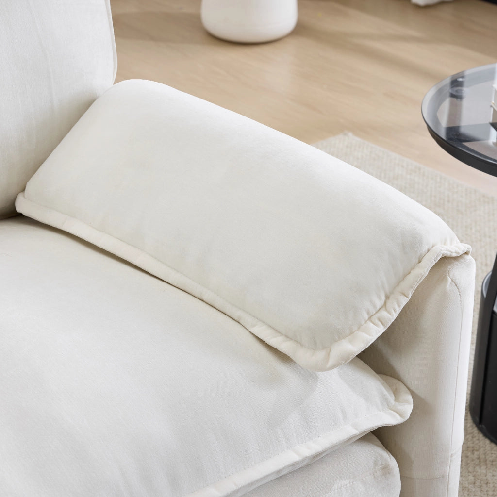 Poltrona con tasche laterali, struttura in legno e metallo, Chenille Verde Scuro
