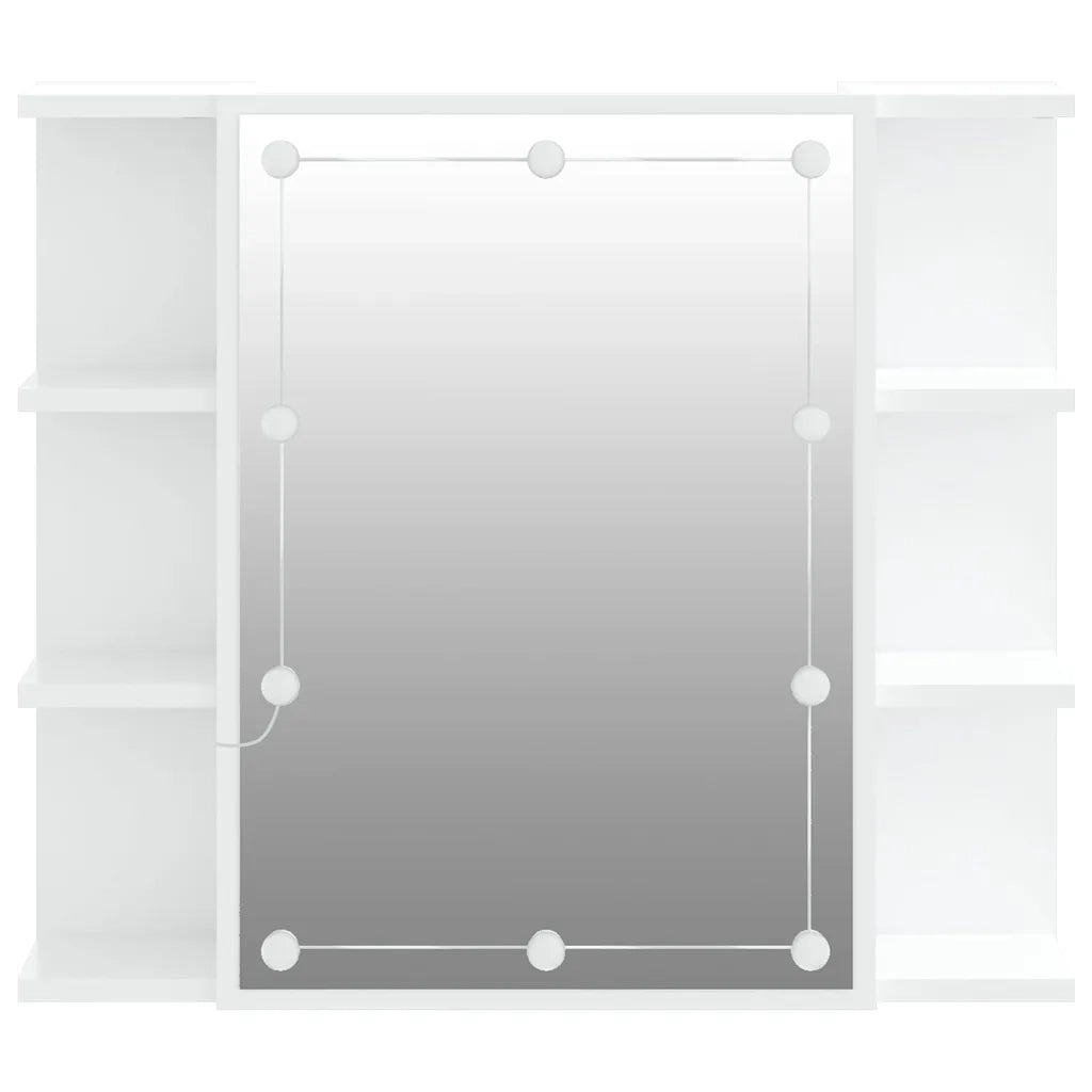Mobile a Specchio | Armadio da bagno con LED Bianco 70x16,5x60 cm